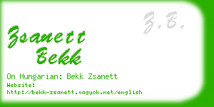 zsanett bekk business card